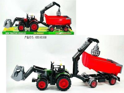 Opakowanie Traktor z koparko-ładowarką i przyczepą
