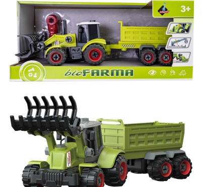 Opakowanie Traktor z łyżką i przyczepą do skręcania