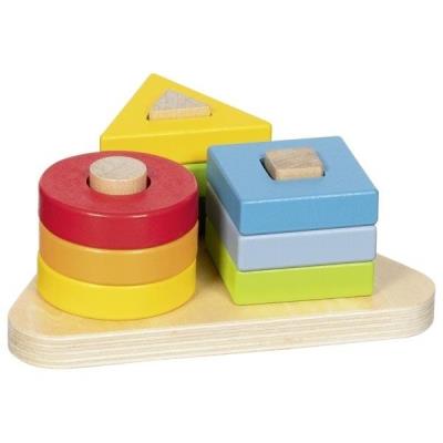 Trójkątna układanka sortująca. Wydawca: Goki. SmakLiter.pl Opakowanie Trójkątna układanka sortująca