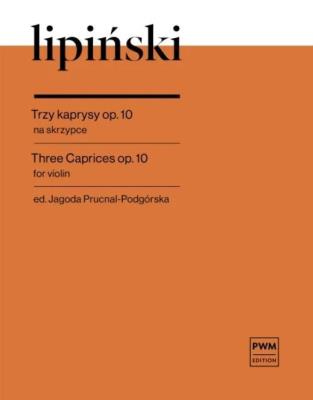Okładka książki Trzy kaprysy op. 10 na skrzypce