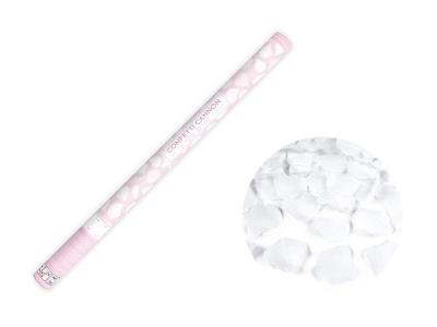 Opakowanie Tuba z płatkami róż białymi 80cm