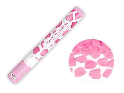 Opakowanie Tuba z płatkami róż różowy 40cm