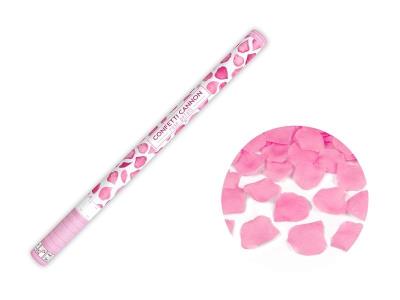 Opakowanie Tuba z płatkami róż różowy 80cm