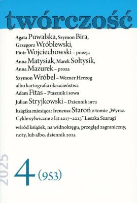 Twórczość 4/2025. Autor:   Praca zbiorowa. SmakLiter.pl Okładka książki Twórczość 4/2025