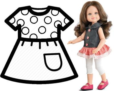 Ubranko dla lalek 32cm. Wydawca: Paola Reina. SmakLiter.pl Opakowanie Ubranko dla lalek 32cm
