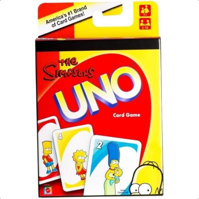 Uno Simpsonowie. Wydawca: Mattel. SmakLiter.pl Opakowanie Uno Simpsonowie