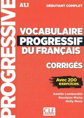 Okładka książki Vocabulaire progressif du Francais niveau debutant complet A1.1 klucz
