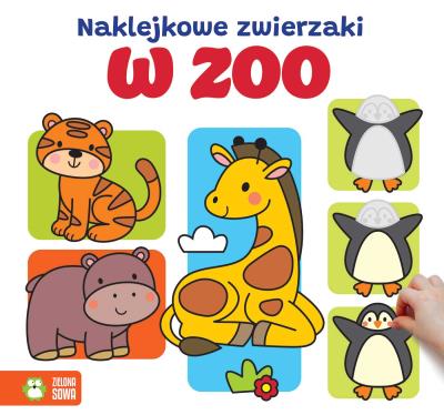 Okładka książki W zoo. Naklejkowe zwierzaki