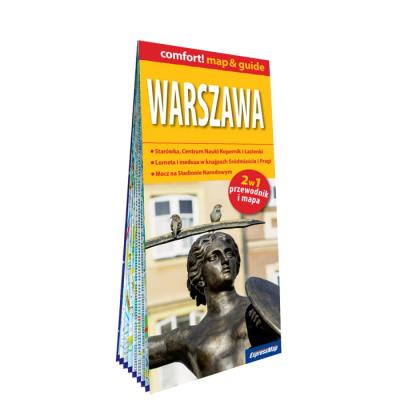 Okładka książki Warszawalaminowany map&guide (2w1: przewodnik i mapa)