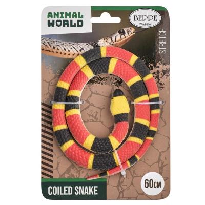 Wąż gumowy koralowy 60cm. Wydawca: Beppe. SmakLiter.pl Opakowanie Wąż gumowy koralowy 60cm