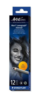Opakowanie Węgiel w ołówku Mars Lumograph Carcoal Staedtler średni 12 sztuk