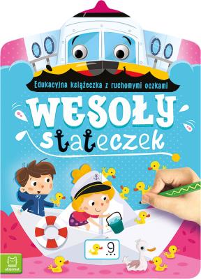 Okładka książki Wesoły stateczek. Edukacyjna książeczka z ruchomymi oczkami