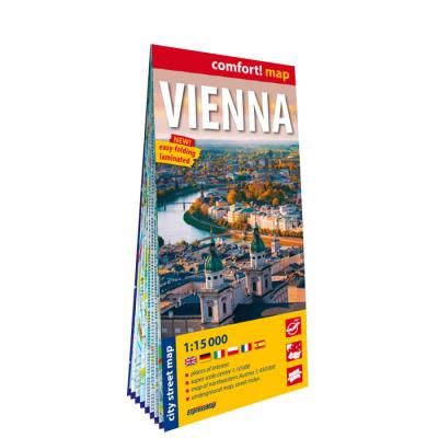 Wiedeń (Vienna) laminowany plan miasta 1:15 000. Autor:   Praca zbiorowa. SmakLiter.pl Okładka książki Wiedeń (Vienna) laminowany plan miasta 1:15 000