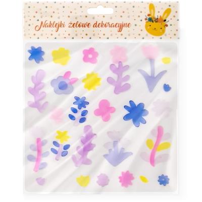 Opakowanie Wielkanocne naklejki żelowe kwiatki