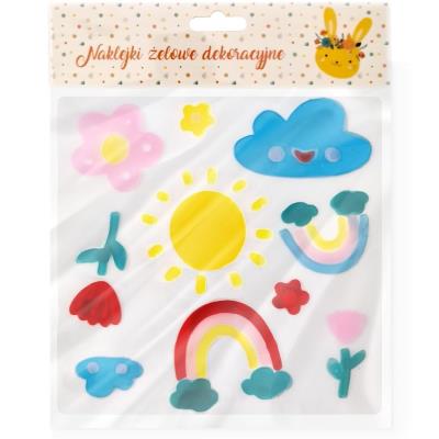 Opakowanie Wielkanocne naklejki żelowe tęcza