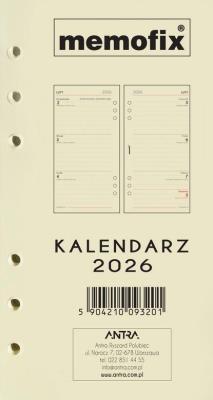 Opakowanie Wkład kalendarzowy 2026 Memofix B6 TDW
