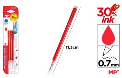 Opakowanie Wkłady do długopisów ścieralnych czerwone 3szt