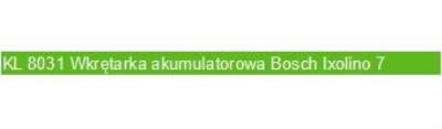 Opakowanie Wkrętarka Bosch Ixolino