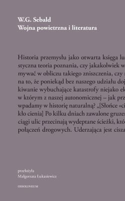 Wojna powietrzna i literatura. Autor: Sebald W.G.. SmakLiter.pl Okładka książki Wojna powietrzna i literatura