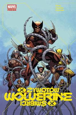 Wolverine - X żywotów/X śmierci. Autor: Percy Benjamin, Joshua Cassara, Federico Vicentini. SmakLiter.pl Okładka książki Wolverine - X żywotów/X śmierci