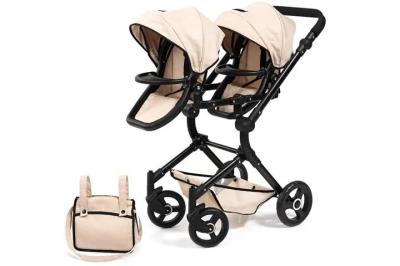 Opakowanie Wózek dla lalek bliźniaczych Twin Neo beżowy