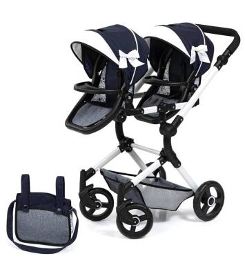 Opakowanie Wózek dla lalek bliźniaczych Twin Neo niebieski