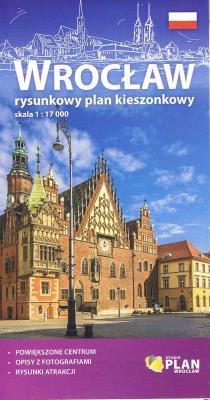 Wrocław - plan kieszonkowy rysunkowy PL - 2025. Autor:   Praca zbiorowa. SmakLiter.pl Okładka książki Wrocław - plan kieszonkowy rysunkowy PL - 2025