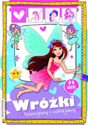 Okładka książki Wróżki. Kolorujemy i naklejamy