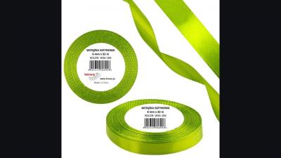 Opakowanie Wstążka satyn. 6mm/32m zieleń wiosenna