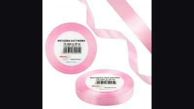 Opakowanie Wstążka satynowa 12mm/32m baby pink