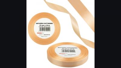 Opakowanie Wstążka satynowa 12mm/32m j.brzoskwiniowy