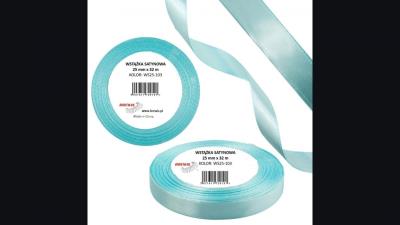 Opakowanie Wstążka satynowa 25mm/32m baby blue