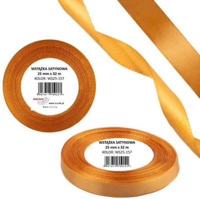 Opakowanie Wstążka satynowa 25mm/32m nagietkowy