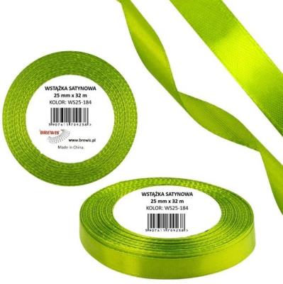 Opakowanie Wstążka satynowa 25mm/32m zieleń wiosenna