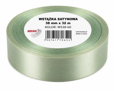 Opakowanie Wstążka satynowa 38mm/32m szarozielony