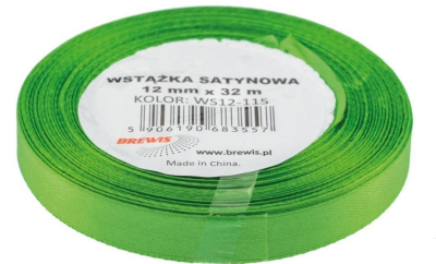 Opakowanie Wstążka satynowa zielona 12mmx32m