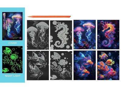Opakowanie Wydrapywanka kolorowa fluorescencyjna morskie