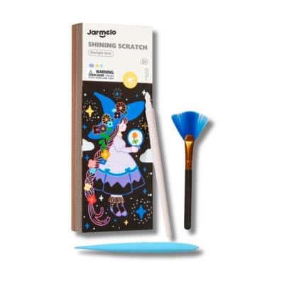 Opakowanie Wydrapywanki Magia gwiazd srebrny brokat 25szt