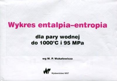 Okładka książki Wykres entalpia-entropia dla pary wodnej do 1000st C i 95 Mpa