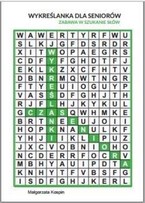 Wykreślanka - zielona. Autor: Małgorzata Kospin. SmakLiter.pl Okładka książki Wykreślanka - zielona