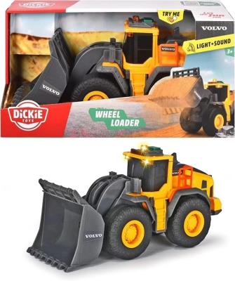 Wywrotka Volvo światło dźwięki 30cm. Wydawca: Dickie Toys. SmakLiter.pl Opakowanie Wywrotka Volvo światło dźwięki 30cm