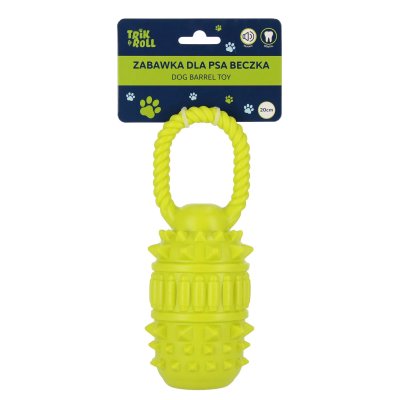 Opakowanie Zabawka dla Psa beczka 20cm zielona