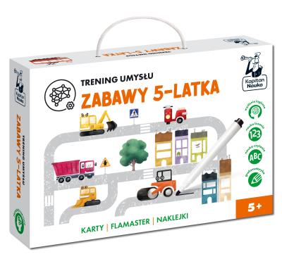 Okładka książki Zabawy 5-latka. Trening umysłu. Kapitan Nauka