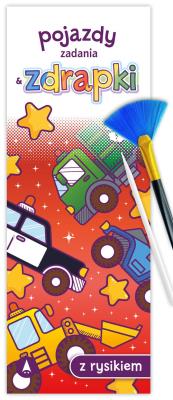 Zadania & zdrapki. Pojazdy. Autor: Wioleta Żyłowska. SmakLiter.pl Okładka książki Zadania & zdrapki. Pojazdy