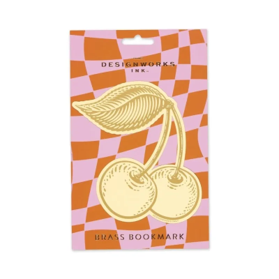 Opakowanie Zakładka do książek metalowa duża - Cherries