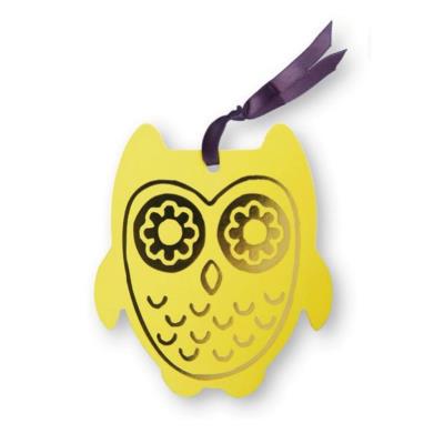 Zakładka do książek ze wstążką - Sowa żółta. Wydawca: Moses. SmakLiter.pl Opakowanie Zakładka do książek ze wstążką - Sowa żółta