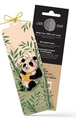 Opakowanie Zakładka drewniana Panda i książka
