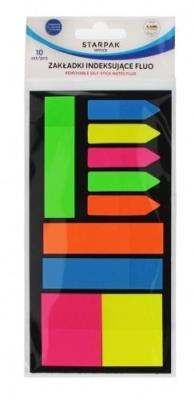 Zakładka indeksująca fluo 10x20K. Wydawca: Starpak. SmakLiter.pl Opakowanie Zakładka indeksująca fluo 10x20K