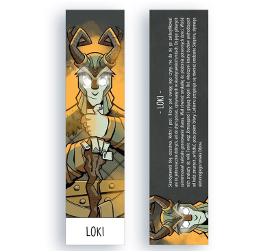 Zakładka kartonowa - Loki. Wydawca: Molom. SmakLiter.pl Opakowanie Zakładka kartonowa - Loki