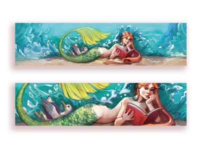 Opakowanie Zakładka kartonowa - Syrena czytelniczka